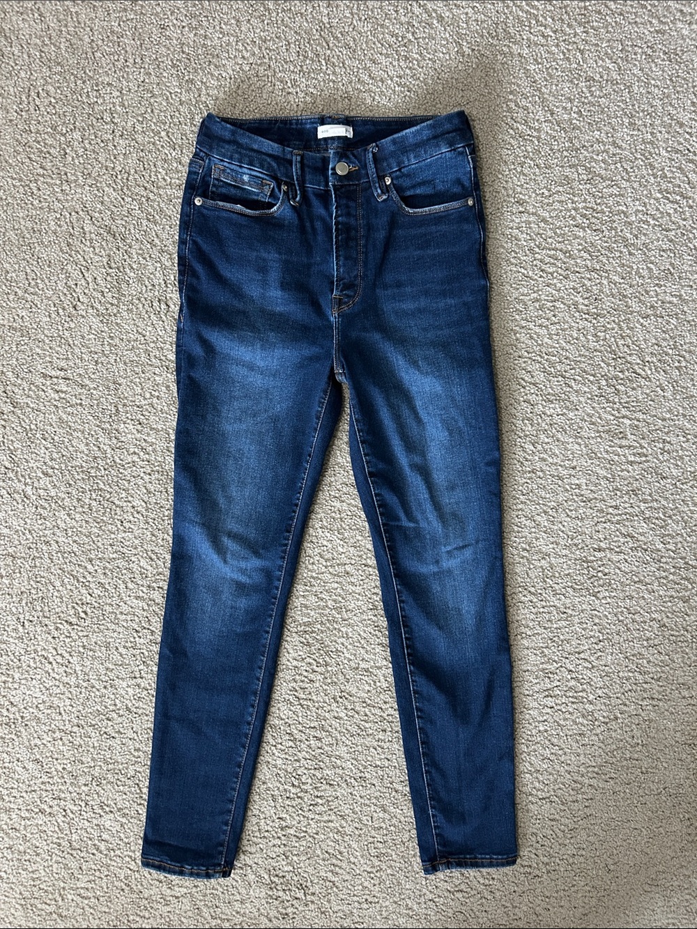 Good American Dark Indigo High-Rise Skinny Jeans